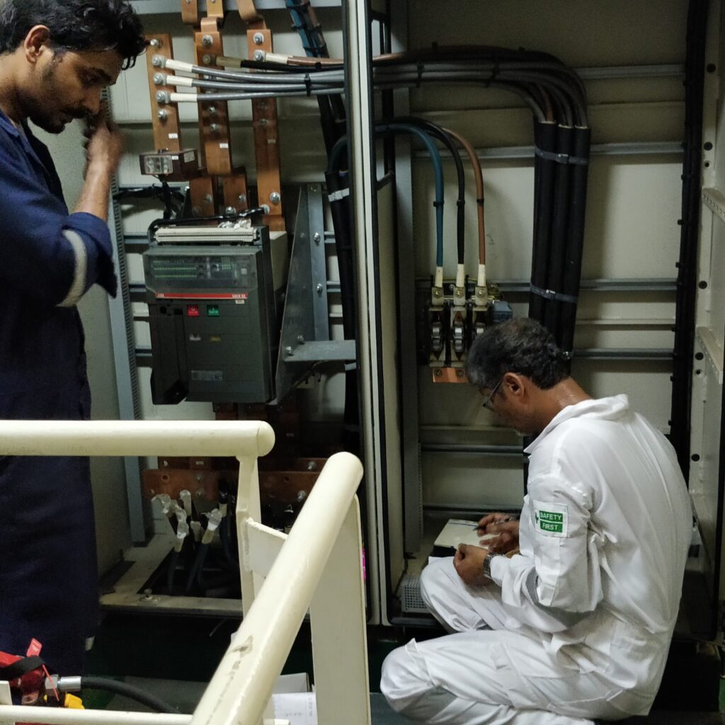 ship electrical cable laying